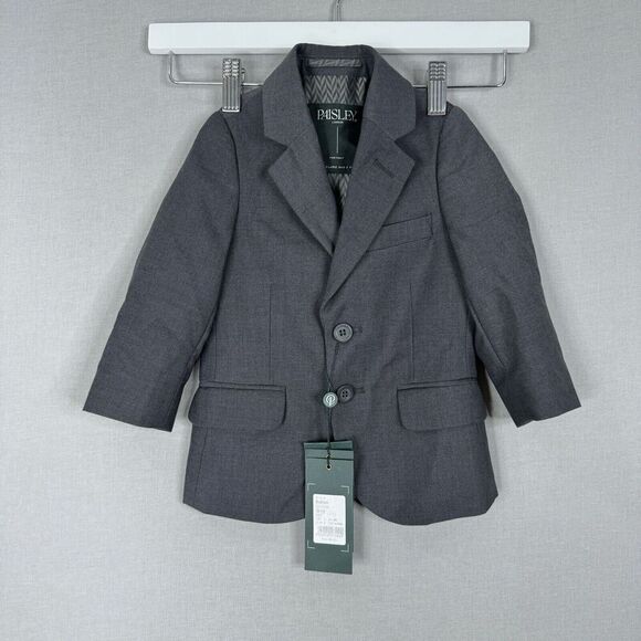 Paisley Of London Boys Blazer Extra Large Charcoal Ruben Wedding Suit Jacket - Picture 1 of 12
